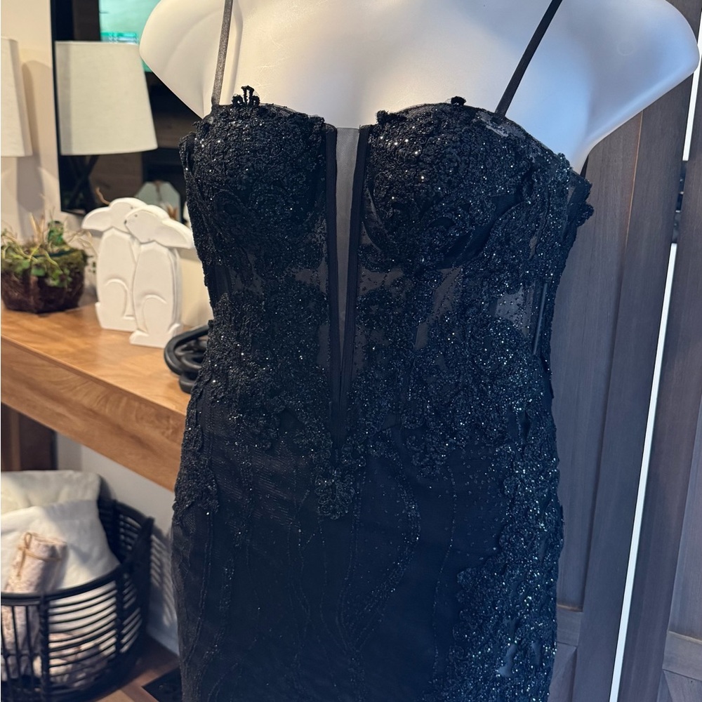 Elegant Black Sequin Dress